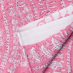 Precut 0.75 meters -Sanganeri Hand Block Printed Cotton Fabric