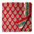 Precut 0.75 meters -Red & Yellow Bagru Dabu Hand Block Printed Cotton Fabric