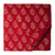 Precut 0.50 meters -Red & White Bagru Dabu Hand Block Printed Cotton Fabric..