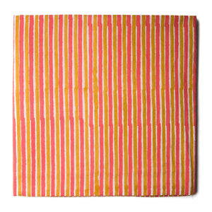 Precut 1 meter -Pink & Yellow Bagru Dabu Hand Block Printed Cotton Fabric