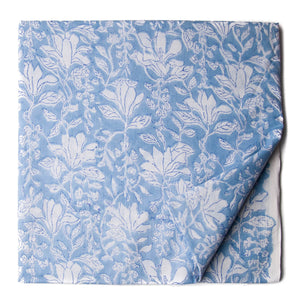 Blue & White Bagru Dabu Hand Block Printed Cotton Fabric
