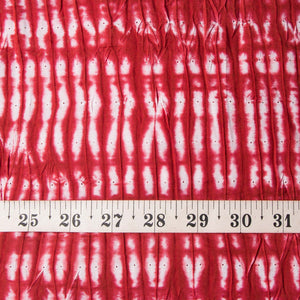 Precut 0.5 meters -Red Tie & Dye Cotton Fabric