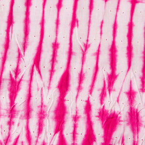 Precut 1 meter -Pink Tie & Dye Cotton Fabric