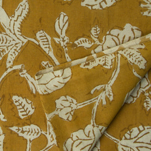 Precut 0.50 meters -Bagru Dabu Hand Block Printed Cotton Fabric