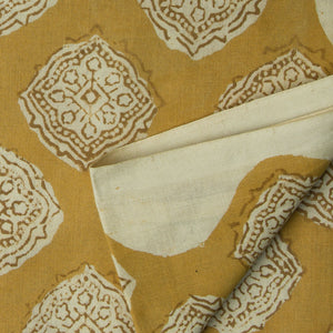 Precut 0.50 meters -Bagru Dabu Hand Block Printed Cotton Fabric
