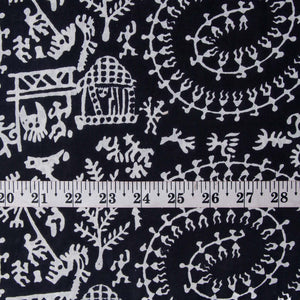 Precut 0.5 meter -Sanganeri Hand Block Printed Cotton Fabric