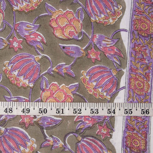 Precut 0.75meter - Sanganeri Hand Block Printed Cotton Fabric