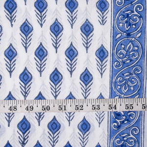 Precut 1meter - Sanganeri Hand Block Printed Cotton Fabric