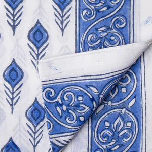 Precut 1meter - Sanganeri Hand Block Printed Cotton Fabric