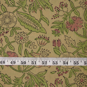 Precut 0.25 meters -Sanganeri Hand Block Printed Cotton Fabric