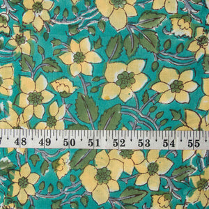 Precut 0.25 meters -Sanganeri Hand Block Printed Cotton Fabric