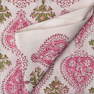 Precut 0.25 meter -Sanganeri Hand Block Printed Cotton Fabric