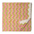 Pink and Yellow Sanganeri Hand Block Printed Cotton Fabric with zigzag print