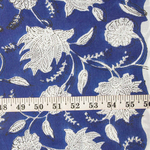 Precut 1 meter -Sanganeri Hand Block Printed Cotton Fabric