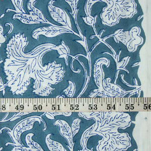 Precut 1 meter -Sanganeri Hand Block Printed Cotton Fabric