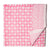 White and pink Sanganeri Hand Block Printed Cotton Fabric with geometrical print