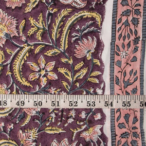 Precut 0.75 meter -Sanganeri Hand Block Printed Cotton Fabric