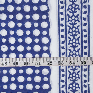 Precut 0.5 meter -Sanganeri Hand Block Printed Cotton Fabric