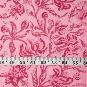 Precut 1 meter -Sanganeri Hand Block Printed Cotton Fabric