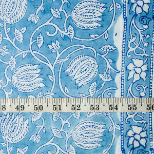 Precut 1 meter -Sanganeri Hand Block Printed Cotton Fabric