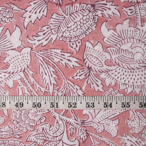 Precut 0.5 meter -Sanganeri Hand Block Printed Cotton Fabric