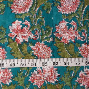 Precut 0.25 meter -Sanganeri Hand Block Printed Cotton Fabric