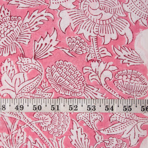 Precut 1 meter -Sanganeri Hand Block Printed Cotton Fabric