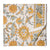 Yellow and White Sanganeri Hand Block Printed Cotton Fabric with floral design