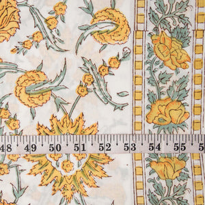 Precut 0.75 meter -Sanganeri Hand Block Printed Cotton Fabric