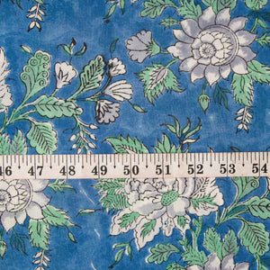 Precut 1 meter -Sanganeri Hand Block Printed Cotton Fabric