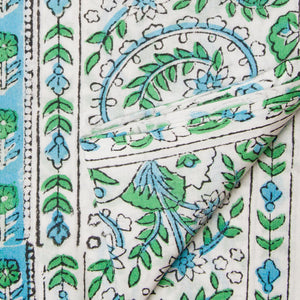 Precut 1 meter -Sanganeri Hand Block Printed Cotton Fabric