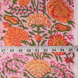 Precut 1 meter -Sanganeri Hand Block Printed Cotton Fabric