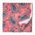 Pink and Blue Sanganeri Hand Block Printed Cotton Fabric with paisley print