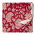 Red and peach Sanganeri Hand Block Printed Cotton Fabric  with floral print