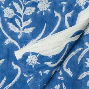 Precut 0.75 meters -Sanganeri Hand Block Printed Cotton Fabric