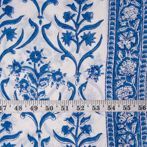 Precut 1 meter -Sanganeri Hand Block Printed Cotton Fabric