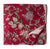 Red floral handblock printed pure cotton fabric