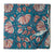 Blue floral handblock printed pure cotton fabric