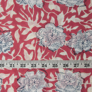 Precut 0.5meter - Sanganeri Hand Block Printed Cotton Fabric