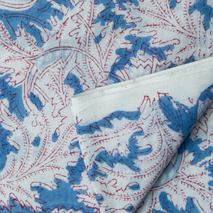 Precut 0.75meter - Sanganeri Hand Block Printed Cotton Fabric