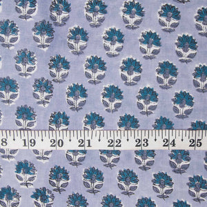 Precut 0.50 meters -Sanganeri Hand Block Printed Cotton Fabric