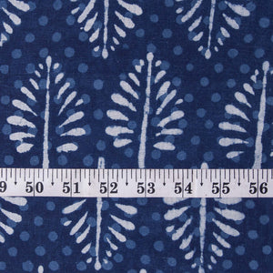 Precut 0.75 meters -Sanganeri Hand Block Printed Cotton Fabric