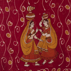 Handloom Maheshwari Cotton Silk Batik Print Dupatta