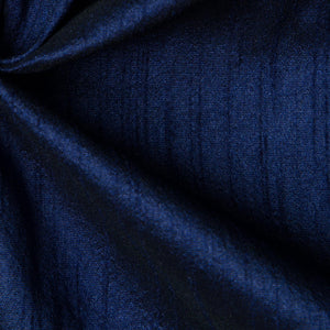 Precut 1 meter -Blue Semi Dupion Cotton Silk Fabric