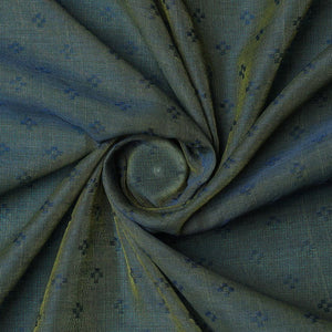 Precut 0.75 meters -Blue Semi Chanderi Silk Fabric