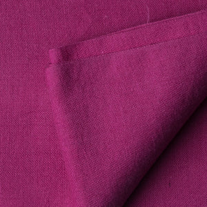 Precut 0.75 meters -Pink Ikat Plain Pochampally Woven Cotton Fabric