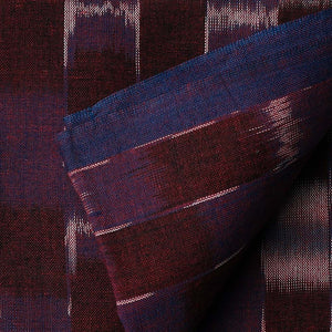 Purple Ikat Pochampally Woven Cotton Fabric