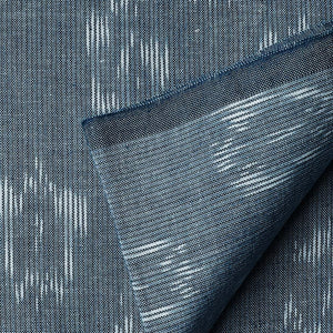 Precut 1meter - Blue Ikat Pochampally Woven Cotton Fabric