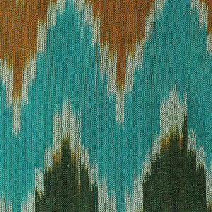 Precut 0.75 meters -Multi Color Ikat Pochampally Woven Cotton Fabric Stripes Geometric