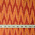 Precut 1 meters -Orange Mercerised Ikat Pochampally Woven Cotton Fabric